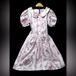 VTG Plum Pudding Ltd. Girls Floral Dress | Size 8 | Made in USA | Cottagecore
